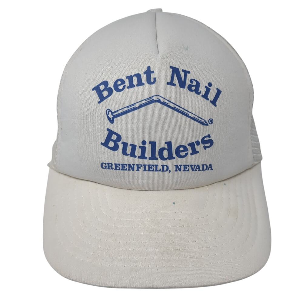 Bent Nail Builders Greenfield Nevada Trucker Cap White OS Adjustable Winner